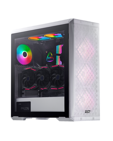 Корпус XPG DEFENDER WHITE [DEFENDER-WHCWW] (Midi-Tower, белый, TG, 120mm fan*3)