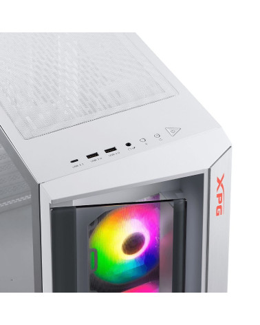 Корпус XPG CRUISER WHITE [CRUISERST-WHCWW] (Midi-Tower, белый, TG, 120mm ARGB fan*3)