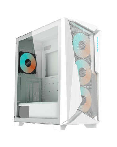Корпус Gigabyte C301 Glass White MidTower, ATX, USB-C x1, USB3.0 x2, Audio I/O, GPU:400mm, Black, TG