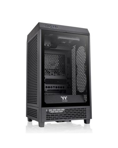 Корпус Thermaltake The Tower 200/Black/Win/SPCC/Tempered Glass*1/CT140 Fan*2/Color Box