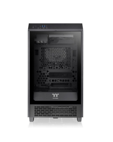 Корпус Thermaltake The Tower 200/Black/Win/SPCC/Tempered Glass*1/CT140 Fan*2/Color Box