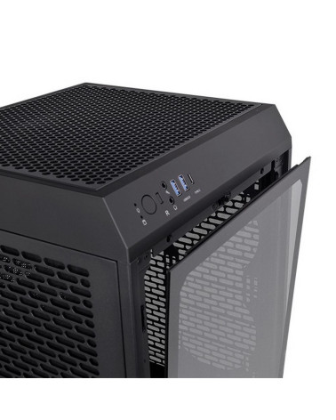 Корпус Thermaltake The Tower 200/Black/Win/SPCC/Tempered Glass*1/CT140 Fan*2/Color Box