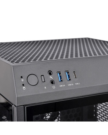 Корпус Thermaltake The Tower 200/Black/Win/SPCC/Tempered Glass*1/CT140 Fan*2/Color Box