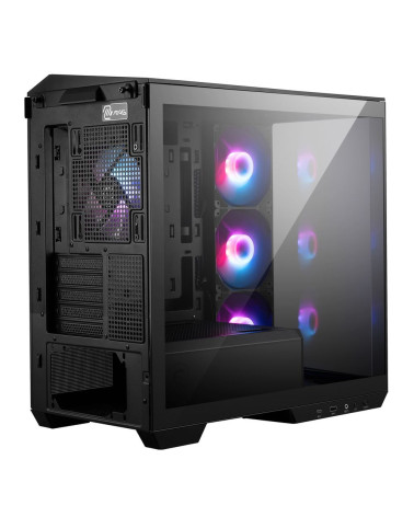 Корпус MSI MAG Pano M100R PZ , Micro-ATX, 1xUSB 3.2 Gen 1, 1xUSB 3.2 Gen2 Type-C, 4x120mm ARGB Fan, ARGB+PWM Control Board, TG
