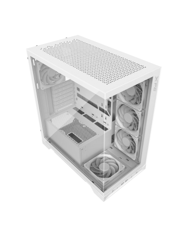 Корпус XPG INVADER X WHITE (INVADERXMT-WHCWW) Mid-Tower Gaming ATX PC Case with Panoramic View, Tempered Glass Panels, and RGB L