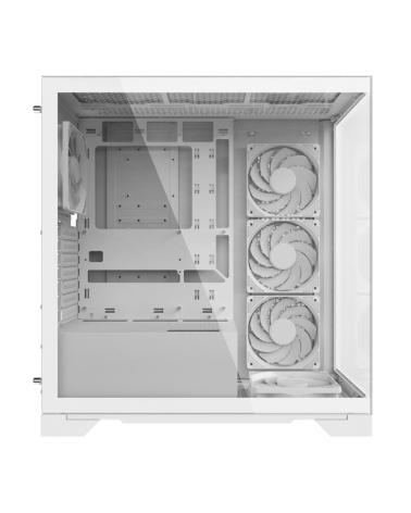 Корпус XPG INVADER X WHITE (INVADERXMT-WHCWW) Mid-Tower Gaming ATX PC Case with Panoramic View, Tempered Glass Panels, and RGB L