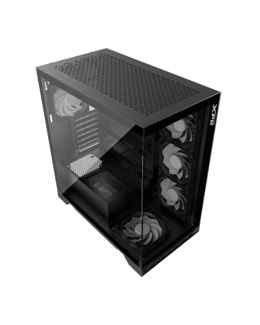 Корпус XPG INVADER X BLACK (INVADERXMT-BKCWW) Mid-Tower Gaming ATX PC Case with Panoramic View, Tempered Glass Panels, and RGB L
