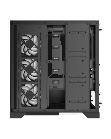Корпус XPG INVADER X BLACK (INVADERXMT-BKCWW) Mid-Tower Gaming ATX PC Case with Panoramic View, Tempered Glass Panels, and RGB L
