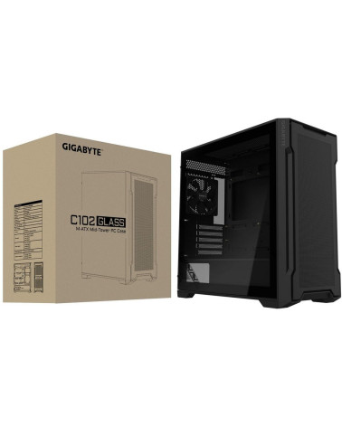 Корпус Gigabyte C102G  MidTower, mATX, USB3.0x2, Audio I/O, GPU:410mm, Black, TG