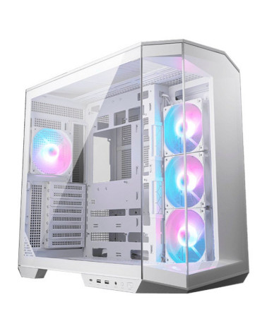 Корпус MSI MAG Pano 100R PZ WHITE , Mid Tower, ATX, 2xUSB 3.2 Gen 1, 1xUSB 3.2 Gen2 Type-C, 3x120mm ARGB Reverse Blade Fan, 1x12