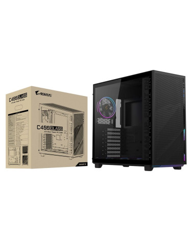 Корпус для ПК Gigabyte AORUS C400G MidTower, ATX, USB-C x1, USB 3.0 x2, Audio I/O, Black,TG
