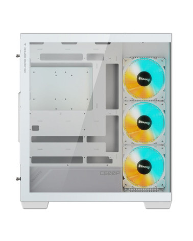 Корпус для ПК Gigabyte C500PI ST White, MidTower, ATX, Panoramic, USB-C x1, USB 3.0 x2, Audio I/O, Black, VGA 410mm, TG