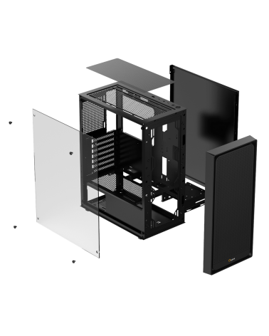 Корпус для ПК Case Ocypus Gamma C50 BK mATX / win / black / no PSU / Tempered Glass