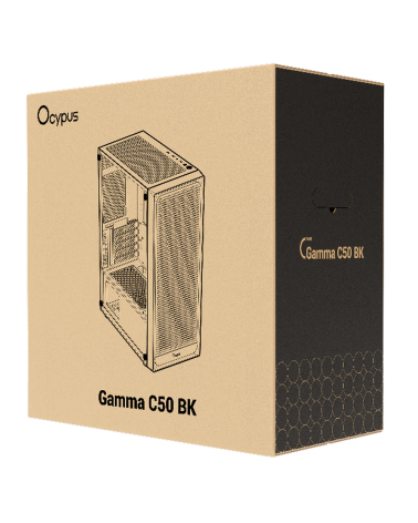 Корпус для ПК Case Ocypus Gamma C50 BK mATX / win / black / no PSU / Tempered Glass