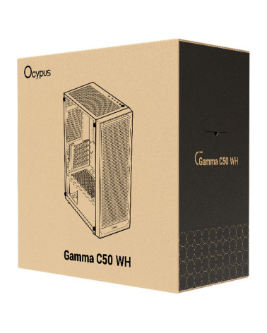 Корпус для ПК Case Ocypus Gamma C50 WH mATX / win / white / no PSU / Tempered Glass