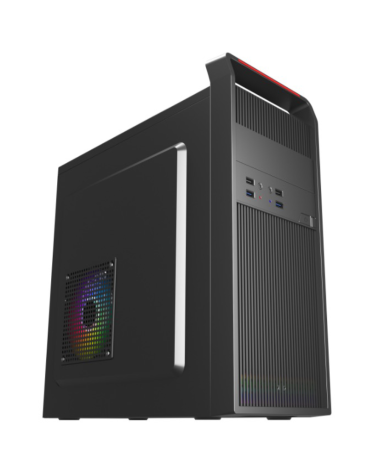 Корпус для ПК ACD Coffre 102N mATX, Black, 80mm rear FAN, w/o PSU