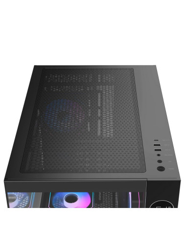 Корпус Case Ocypus Iota C70 BK ARGB ATX win / black / 6 ARGB fans / no PSU / Tempered Glass