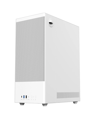 Корпус для ПК ACD Citadel 108W ATX, Type-C + 2XUSB ports + HD audio combo, Mesh, TG, White.