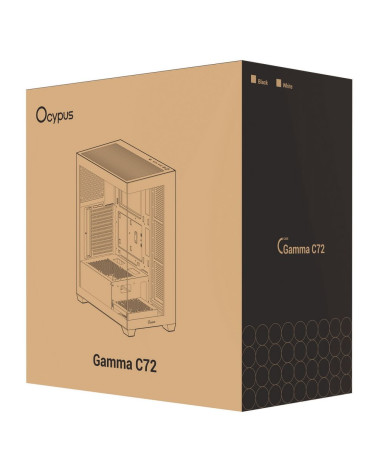Корпус для ПК Case Ocypus Gamma C72 BK ATX / win / black / no PSU / Tempered Glass