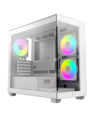 Корпус для ПК Case Ocypus Gamma C52 WH ARGB mATX / win / white / 3 ARGB fans / no PSU / Tempered Glass