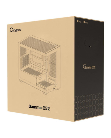 Корпус для ПК Case Ocypus Gamma C52 BK mATX / win / black / no PSU / Tempered Glass
