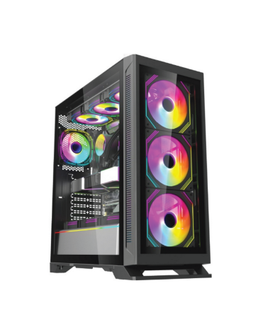 Корпус для ПК Forza FZ-G901 EATX Case, black, w/o psu,Tempered glass front panel, 2x3,5", 2x2,5",USB3.0*1+USB3.0