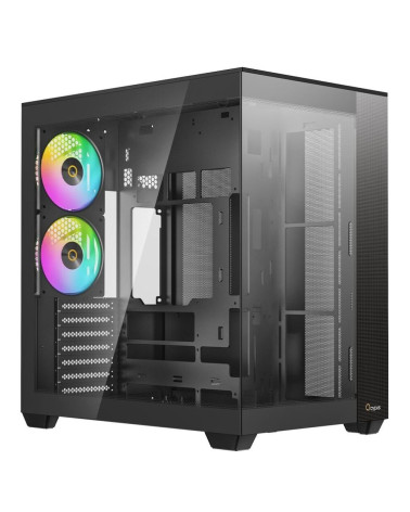 Корпус для ПК Ocypus Case Delta C74 BK ARGB ATX / win / black / 2 ARGB fans / no PSU /Tempered Glass