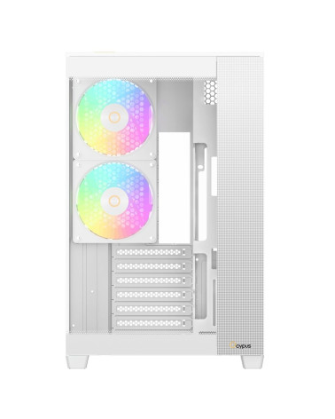 Корпус для ПК Ocypus  Delta C74 WH ARGB ATX / win / white / 2 ARGB fans / no PSU /Tempered Glass