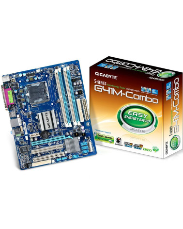 Материнская плата Gigabyte GA-G41M-COMBO-GQ, Socket 775, Intel®G41+ICH7, 2xDDR3-1066+2xDDR2-1066, D-SUB, 1xPCI-Ex16, 1xPCI-Ex1, 