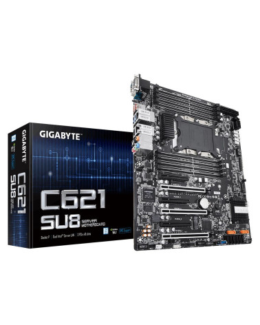 Материнская плата Gigabyte C621-SU8 Intel C621 motherboard with LGA 3647 Socket P, 6-Channel DDR4 RDIMM/LRDIMM 8 x DIMMs, Aspeed