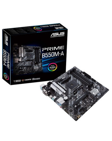 Материнская плата ASUS PRIME B550M-A AM4 mATX 4xDDR4 PCIEx16 2xPCIEx1 2xM.2 HDMI DVI VGA GLAN 10