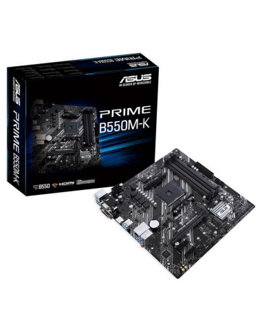 Материнская плата ASUS PRIME B550M-K AM4 mATX 4xDDR4 PCIEx16 2xPCIEx1 M.2 HDMI DVI VGA GLAN AM4 microATX 4xDDR4 PCIEx16 2xPCIEx1