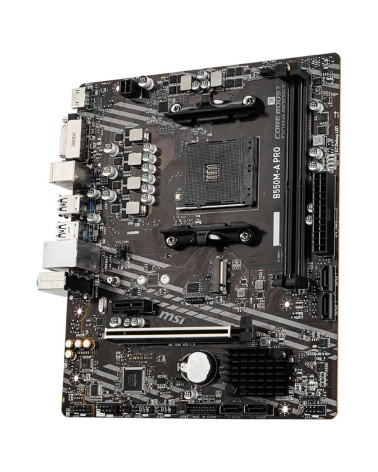 Материнская плата MSI B550M-A PRO B550, AM4, 2*DDR4, 1*PCIEx16, 1*PCIEx1, 1*M.2, 6*USB3.2Gen1, 6*USB2.0, 4*SATA3.0, 1G, DVI, HDM