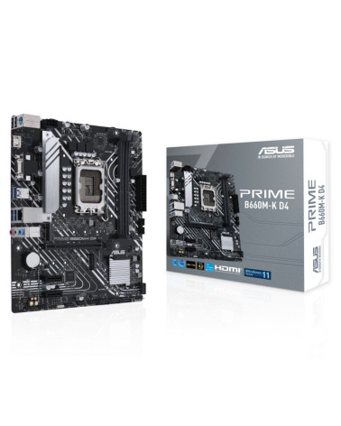 Материнская плата ASUS PRIME B660M-K D4 LGA1700 mATX 2xDDR4 PCIEx16 2xPCIEx1 2xM.2 HDMI VGA GLAN (90MB1950-M1EAY0)