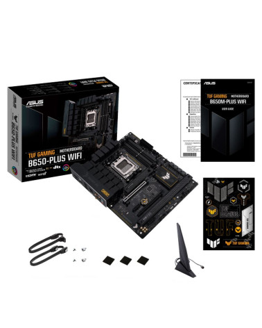 Материнская плата ASUS TUF GAMING B650-PLUS WIFI AM5 ATX 4xDDR5 2xPCIEx16 2хPCIEx1 3xM.2 2xUSB-C DP HDMI 2.5GLAN Wi-Fi 6 (90MB1B