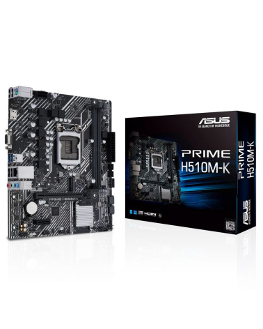 Материнская плата ASUS PRIME H510M-K R2.0 LGA1200 mATX 2xDDR4 PCIEx16 PCIEx1 M.2 HDMI VGA GLAN