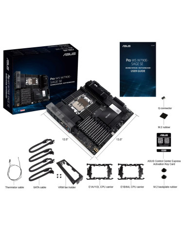 Материнская плата ASUS PRO WS W790E-SAGE SE LGA4677 EEB 8xDDR5 7xPCIEx16 3xM.2 2xUSB-C VGA GLAN 10GLAN