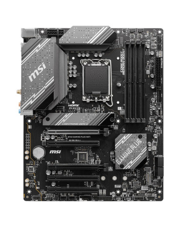 Материнская плата MSI B760 GAMING PLUS WIFI B760, LGA1700, 4*DDR5, 5*PCIEx16, 2*M.2, 2*TypeC, 2*USB3.2Gen2, 2*USB3.2Gen1, 8*USB2