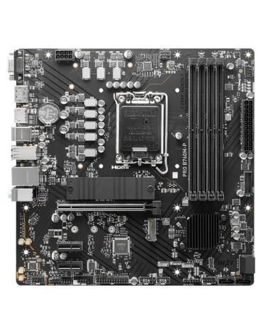 Материнская плата MSI PRO B760M-P B760, LGA1700, 4*DDR5, 1*PCIEx16, 2*PCIEx1, 2*M.2, 1*TypeC, 3*USB3.2Gen1, 8*USB2.0, 4*SATA3.0,