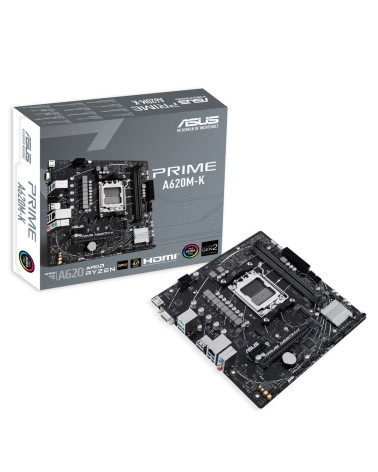Материнская плата ASUS PRIME A620M-K AM5 mATX 2xDDR5 PCIEx16 PCIEx1 M.2 HDMI VGA GLAN
