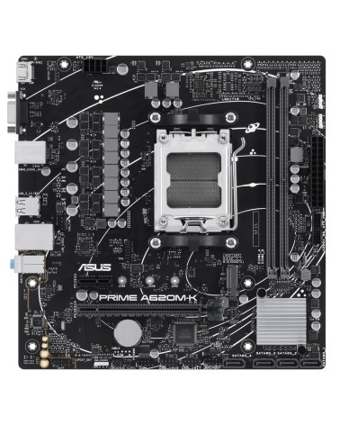 Материнская плата ASUS PRIME A620M-K AM5 mATX 2xDDR5 PCIEx16 PCIEx1 M.2 HDMI VGA GLAN