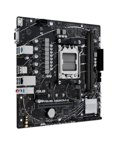 Материнская плата ASUS PRIME A620M-K AM5 mATX 2xDDR5 PCIEx16 PCIEx1 M.2 HDMI VGA GLAN