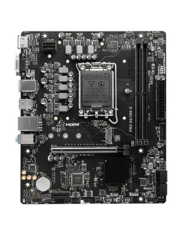 Материнская плата MSI PRO H610M-E H610, LGA1700, 2*DDR5, 1*PCIEx16, 1*PCIEx1, 1*M.2, 4*USB3.2Gen1, 4*USB2.0, 4*SATA3.0, 1G, VGA,
