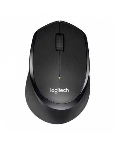 Мышь беспроводная Logitech B330 Silent Plus Black черная, оптическая, 1000dpi, 2.4GHz, USB-ресивер, бесшумная, под правую руку, 