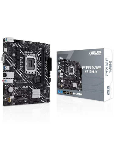 Материнская плата ASUS PRIME H610M-K LGA1700 mATX 2xDDR5 PCIEx16 PCIEx1 M.2 HDMI VGA GLAN