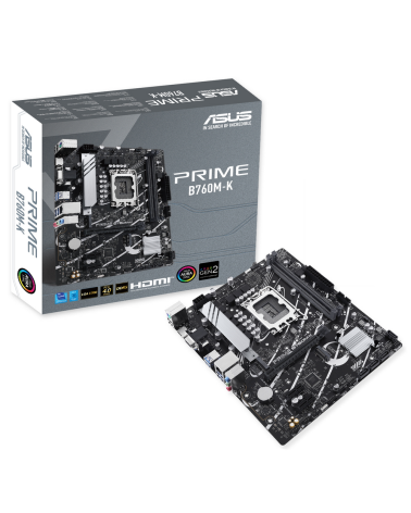 Материнская плата ASUS PRIME B760M-K LGA1700 mATX 2xDDR5 PCIEx16 2xPCIEx1 2xM.2 HDMI VGA 2.5GLAN