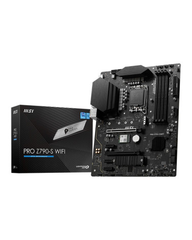 Материнская плата MSI PRO Z790-S WIFI Z790, LGA1700, 4*DDR5, 2*PCIEx16, 3*PCIEx1, 2*M.2, 1*TypeC, , 8*USB3.2Gen1, 6*USB2.0, 4*SA