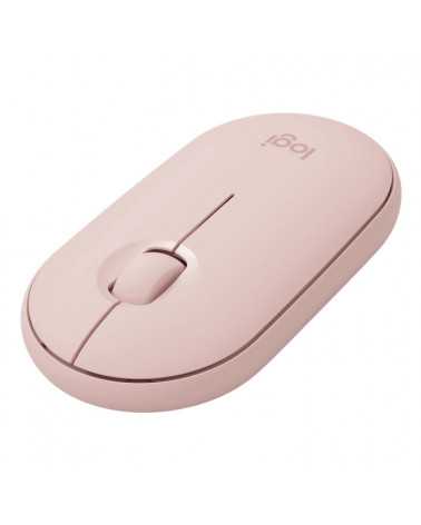 Мышь беспроводная Logitech Pebble M350 Pink розовая, оптическая, 1000dpi, 2.4GHz, USB-ресивер, бесшумная, под обе руки