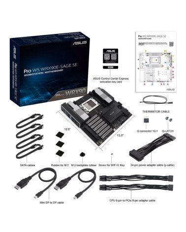 Материнская плата ASUS PRO WS WRX90E-SAGE SE STR5 EEB 8xDDR5 7xPCIEx16 4xM.2 2xUSB-C 2x mini DP VGA 2x10GLAN