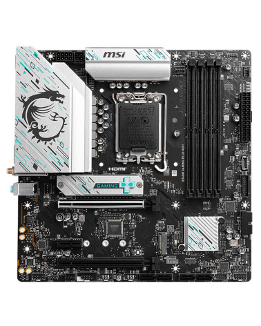 Материнская плата MSI B760M GAMING PLUS WIFI B760, LGA1700, 4*DDR5, 2*PCIEx16, 1*PCIEx1, 2*M.2, 1*TypeC, 2*USB3.2Gen2, 6*USB3.2G